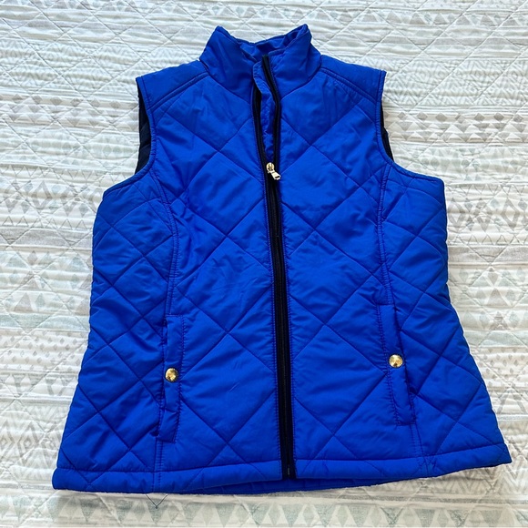 Lauren Ralph Lauren Electric Blue Puffer Vest Petite Small - Picture 1 of 5